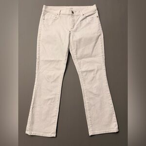 Ann Taylor LOFT Women's Size 28/6 White High Waist‎ Skinny Crop Ankle Jeans